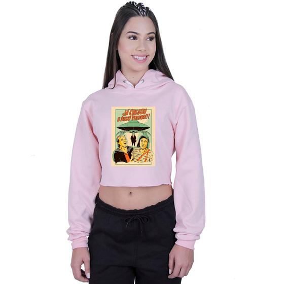 Imagem de Cropped Moletom Feminino Chaves Já Chegou o Disco Voador