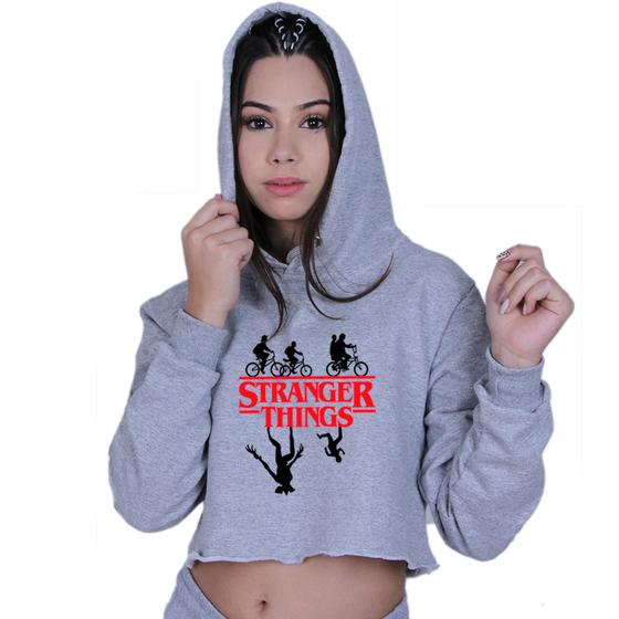 Moletom Stranger Cropped Moletom Stranger Things Feminino Moletom - Main Image