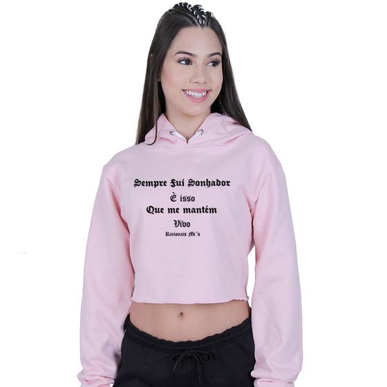 Imagem de Cropped Moletom Feminino Racionais Mcs Sonhador