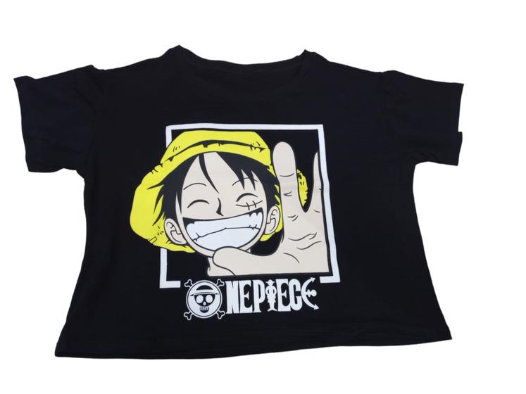 Cropped One Piece Luffy Baby Look Blusinha Feminina Anime SF409 BRC