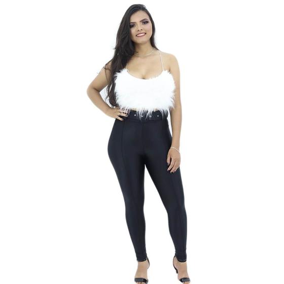 Imagem de Cropped Plumas Feminino Blogueira Trançado Nas Costa Novo