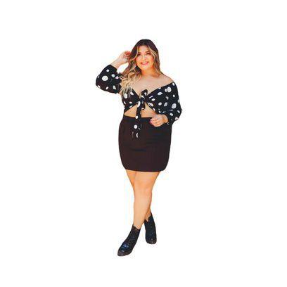 Imagem de Cropped plus size laço onça tamanho g1(50/52) cb208