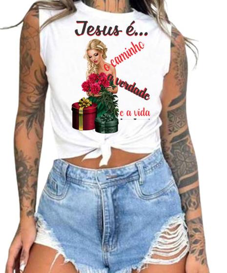 Imagem de Cropped T-Shirts Feminino Estampado - Cristã- Várias Estampas 02