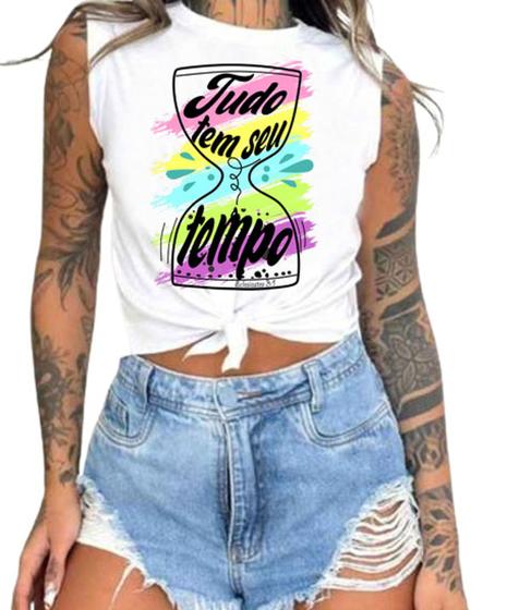 Imagem de Cropped T-Shirts Feminino Estampado - Cristã- Várias Estampas 20