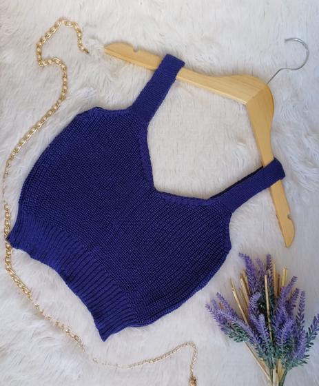 Imagem de Cropped Tricot Modal Ponto Fang / Cropped Regata / Blusa Regatinha Trico Alça