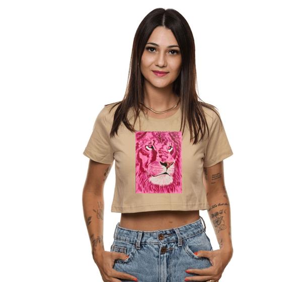 Imagem de Cropped Tshirt Camiseta Feminina Leão Leonina Girl Power Empoderada