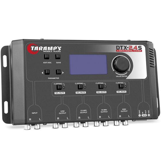 Imagem de Crossover Automotivo Taramps Dtx 2.4s Digital 4 Vias Lcd Som