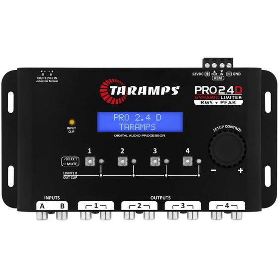 Imagem de Crossover Taramps Pro 2.4d Processador Audio Dynamic Limiter