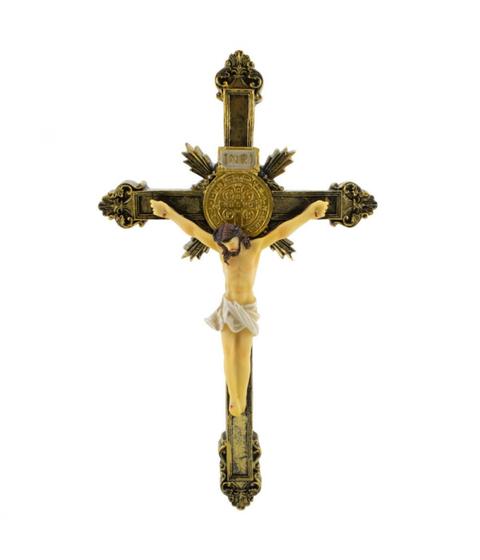 Imagem de Crucifixo de Parede 26,5 CM - Enfeite Resina