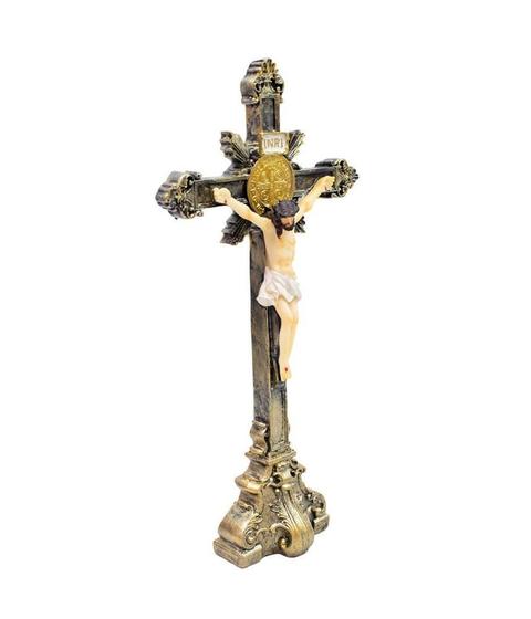 Imagem de Crucifixo de Parede Com Cristo em Resina 30cm