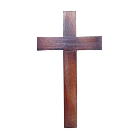 Imagem de Crucifixo de Parede em Madeira Sem Cristo 40cm Lindo