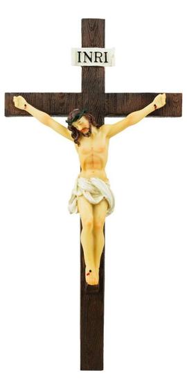 Imagem de Crucifixo Parede Imagem Jesus Na Cruz Crucificado - 29cm