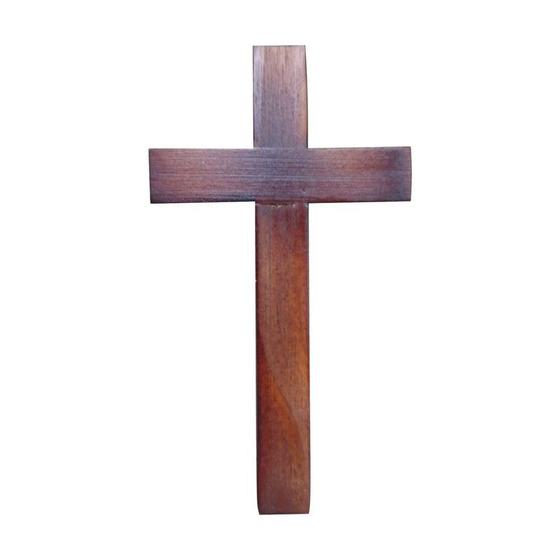 Imagem de Cruz de Madeira de Parede Crucifixo Universal Simples 40cm