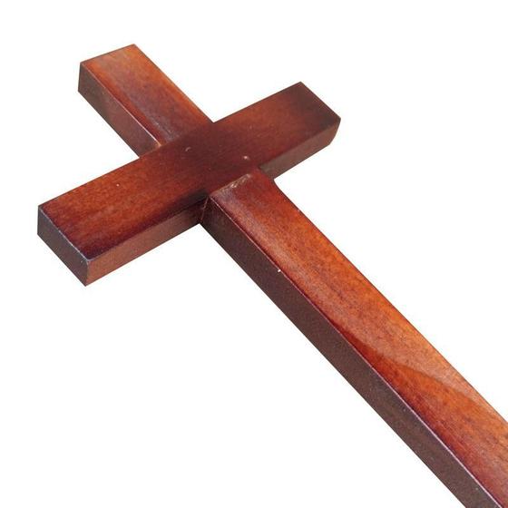 Imagem de Cruz de Madeira Sem Cristo Crucifixo de Parede 15,5cm