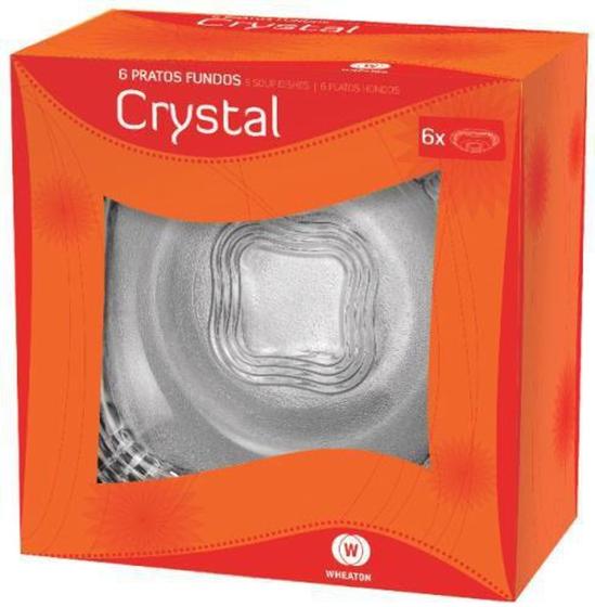Imagem de Crystal - conj prato fundo c/ 06 pc 22x22x12 cm - caixa c/ 6 peças - WHEATON
