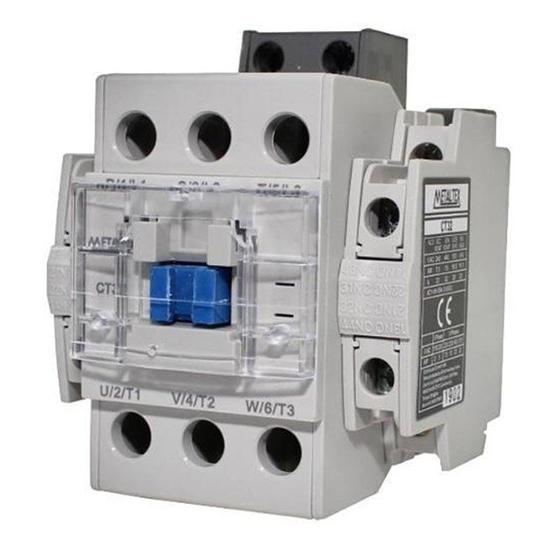 Imagem de CT 32-B5-322 Contator Tripolar 32A 24vca 2NA+2NF Metaltex