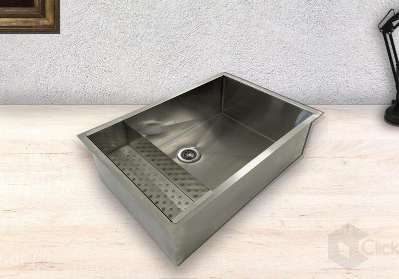 Imagem de Cuba 60 X 40 Cm Area Gourmet Inox Embutir Cozinha Sobrepor Acompanha Escorredor