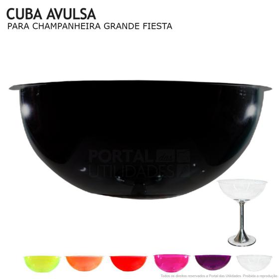 Cuba acrílica avulsa para champanheira grande taça fiesta Menor preço em Cuba acrílica avulsa para champanheira grande taça fiesta
