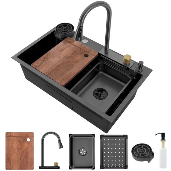 Cuba Cozinha Gourmet Cascata Torneira Lavador Copos Menor preço em Cuba Cozinha Gourmet Cascata Torneira Lavador Copos