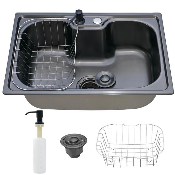 Cuba Cozinha Gourmet Pia Aço Inox Preta Acessórios Embutir é ruim? Cuba Cozinha Gourmet Pia Aço Inox Preta Acessórios Embutir é boa?