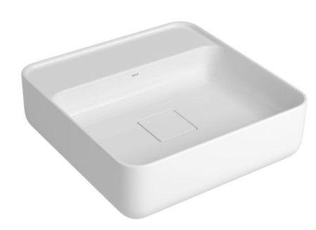 Imagem de Cuba de Apoio Deca L-11040  Quadrada 40cm com mesa Branca