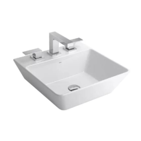 Imagem de Cuba De Apoio Deca Quadrada Com Mesa 42cm Branco
