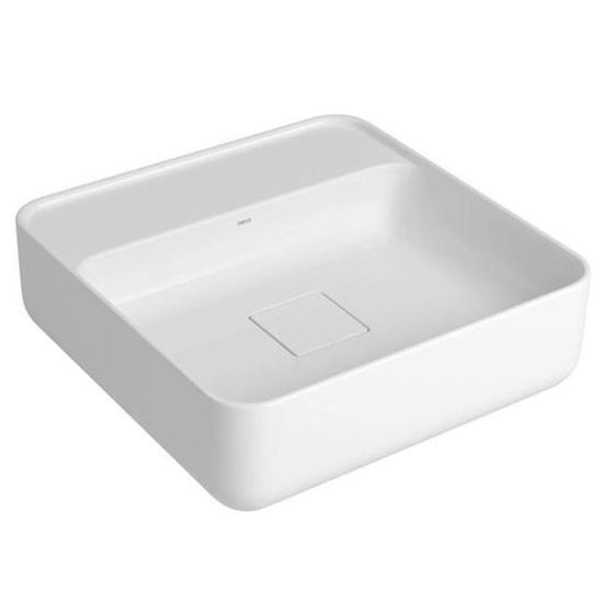Cuba de Apoio Deca Quadrada com Mesa Branco 40cm Menor preço em Cuba de Apoio Deca Quadrada com Mesa Branco 40cm