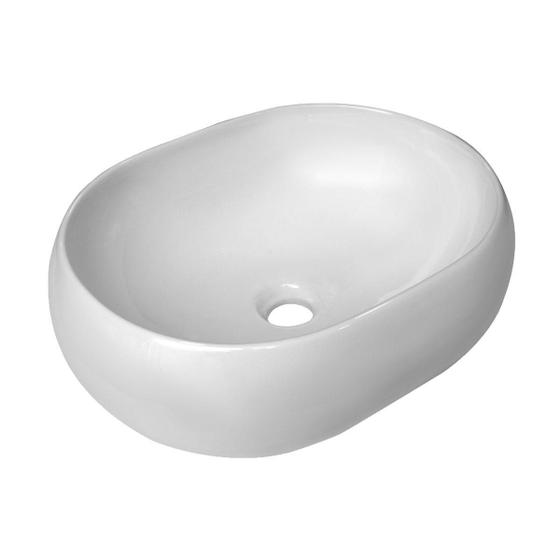 Imagem de Cuba De Apoio Lavabo Oval S/ Mesa 45X35X13,5 Cm - Branca