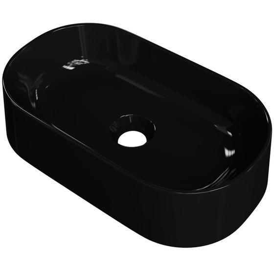 Imagem de Cuba de Apoio Oval Para Banheiro Lavabo Laila C01 O42W Preto - Lyam