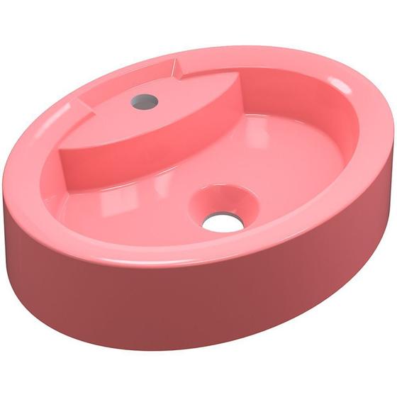 Imagem de Cuba de Apoio Oval Para Banheiro Onix O43 Rosa - Lyam Decor