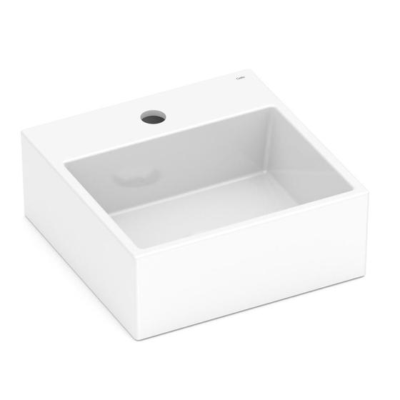 Imagem de Cuba De Apoio Quadrada Basic Q6 35x35cm Com Mesa Branco Celite