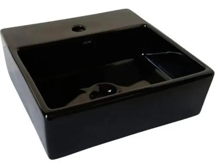 Imagem de Cuba de Apoio Quadrada com Mesa 35cmx35,5cm Preta ICA12-12 - Icasa