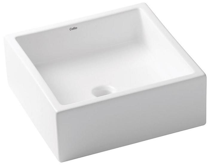 Imagem de Cuba de Apoio Quadrada Q5 35x35cm Branco Celite