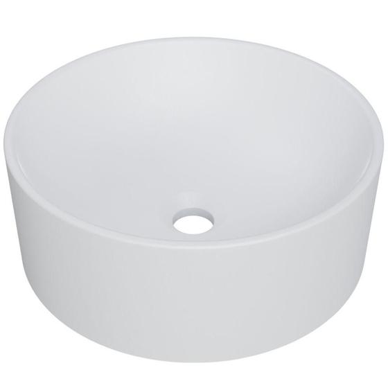 Imagem de Cuba de Apoio Redonda Para Banheiro Lavabo C01 BL34W Branca Matte Fosca  - Lyam