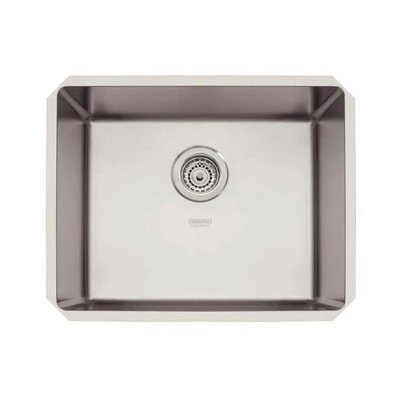 Imagem de Cuba de embutir Tramontina Design Collection Quadrum Undermount em Aço Inox com Acabamento Scotch Brite 50 U 50X40 cm