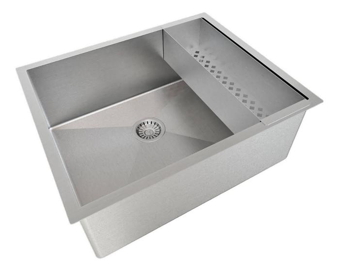 Imagem de Cuba De Inox C/ Escorredor Para Varanda Gourmet 50x40