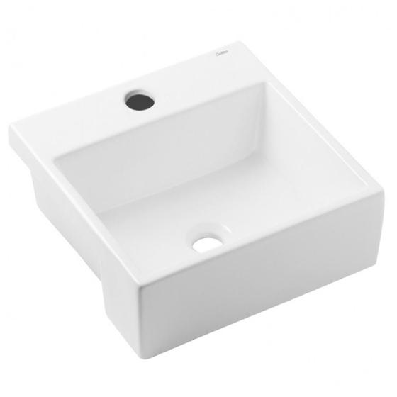 Imagem de Cuba de Semi Encaixe Incepa Loft com Mesa Q2 Branco 41x41cm