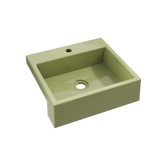 Imagem de Cuba De Semi-Encaixe P/Banheiro XQ395 Quadrada Colorida
