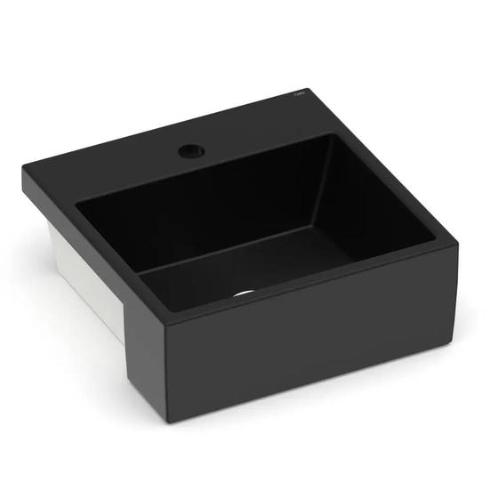 Imagem de Cuba de Semiencaixe Quadrada com Mesa para Metal Q2 Celite Basic Onix