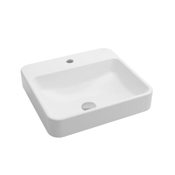 Imagem de Cuba de sobrepor retangular com mesa 1201 DocolFrame Branco Docol