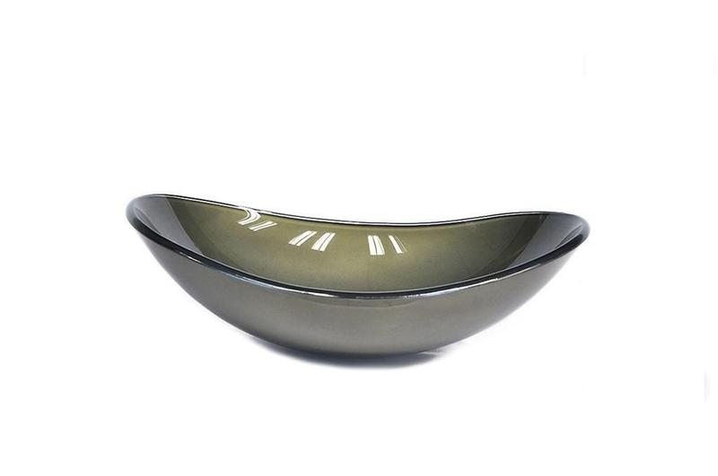 Imagem de Cuba De Vidro Oval 47Cm Ouro Envelhecido