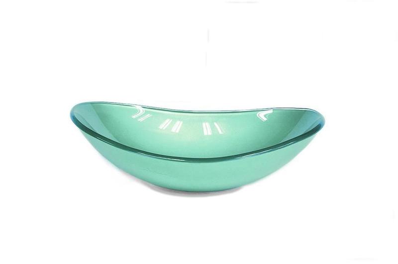 Imagem de Cuba De Vidro Oval 47Cm Verde