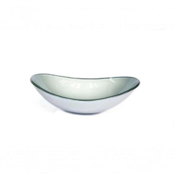 Imagem de Cuba de Vidro Oval 48X30cm Prata - Vmex