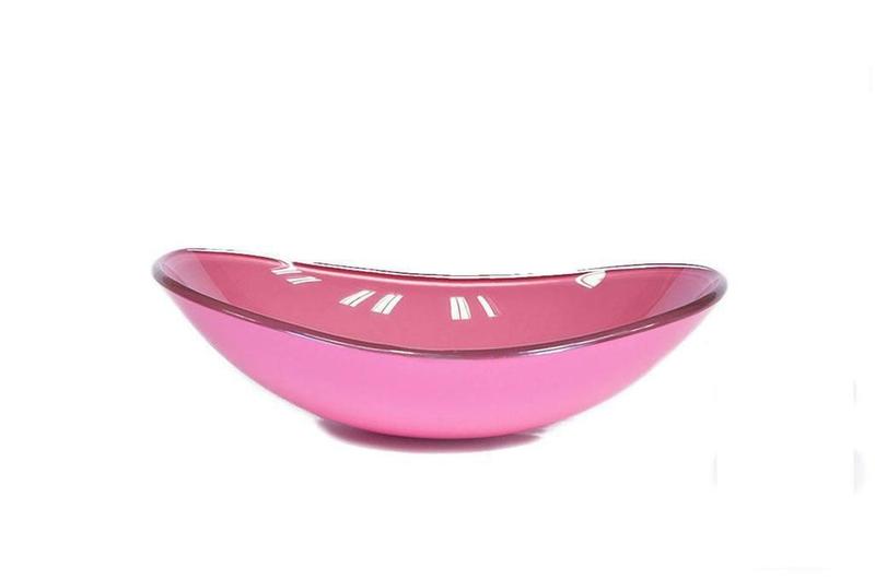 Imagem de Cuba De Vidro Oval 55Cm Rosa