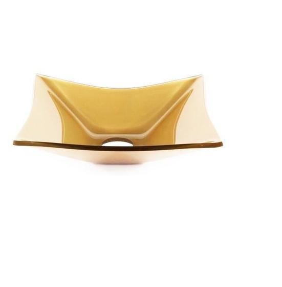 Imagem de Cuba De Vidro Retangular 39Cm Dourado Real