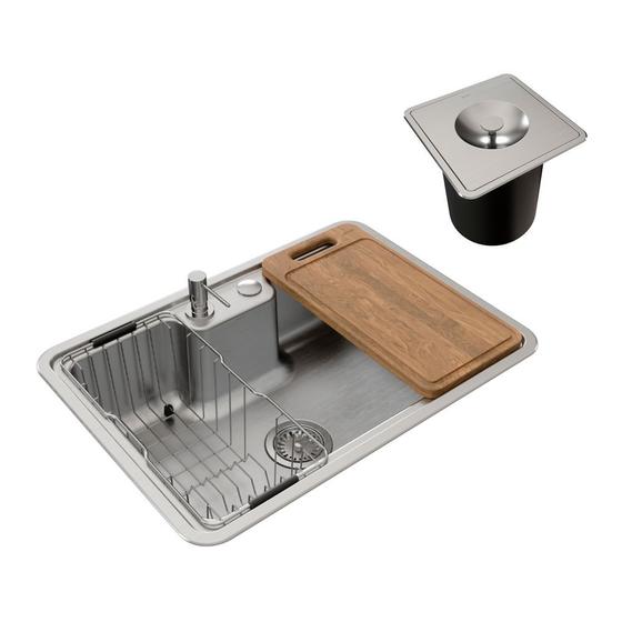 Cuba Docol Massima 68x48 1611616 Inox Escovado com Acessórios e Lixeira Menor preço em Cuba Docol Massima 68x48 1611616 Inox Escovado com Acessórios e Lixeira