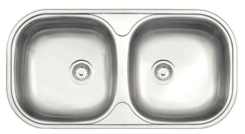 Imagem de Cuba Dupla  72x34cm Em Aço Inox Acetinado Tramontina Isis