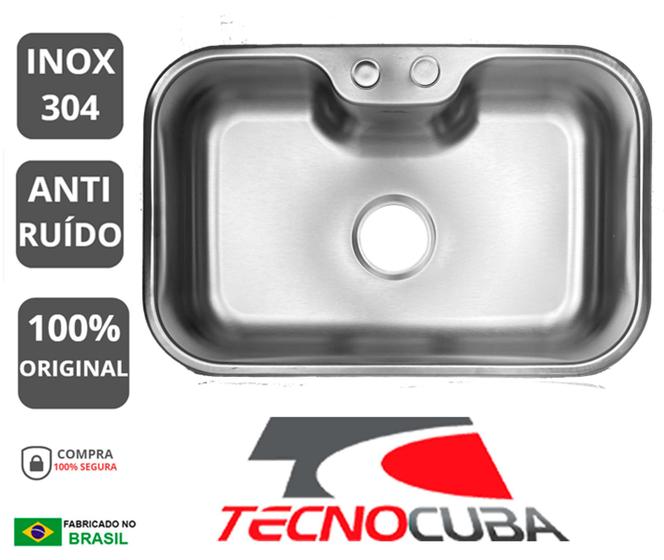 Imagem de Cuba gourmet 56x35x18 (INOX 304) - ESCOVADA - TECNOCUBA