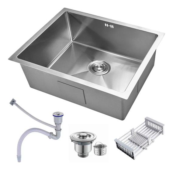 Cuba Gourmet Pia Inox Quadrada Cozinha Luxo 50x45 Acessórios Menor preço em Cuba Gourmet Pia Inox Quadrada Cozinha Luxo 50x45 Acessórios