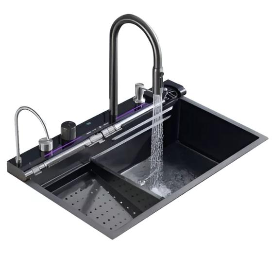 Cuba Gourmet Pia Inteligente Cozinha Multifuncional Smart Aço Inox Luxo de 75 cm Moderna Completa Menor preço em Cuba Gourmet Pia Inteligente Cozinha Multifuncional Smart Aço Inox Luxo de 75 cm Moderna Completa